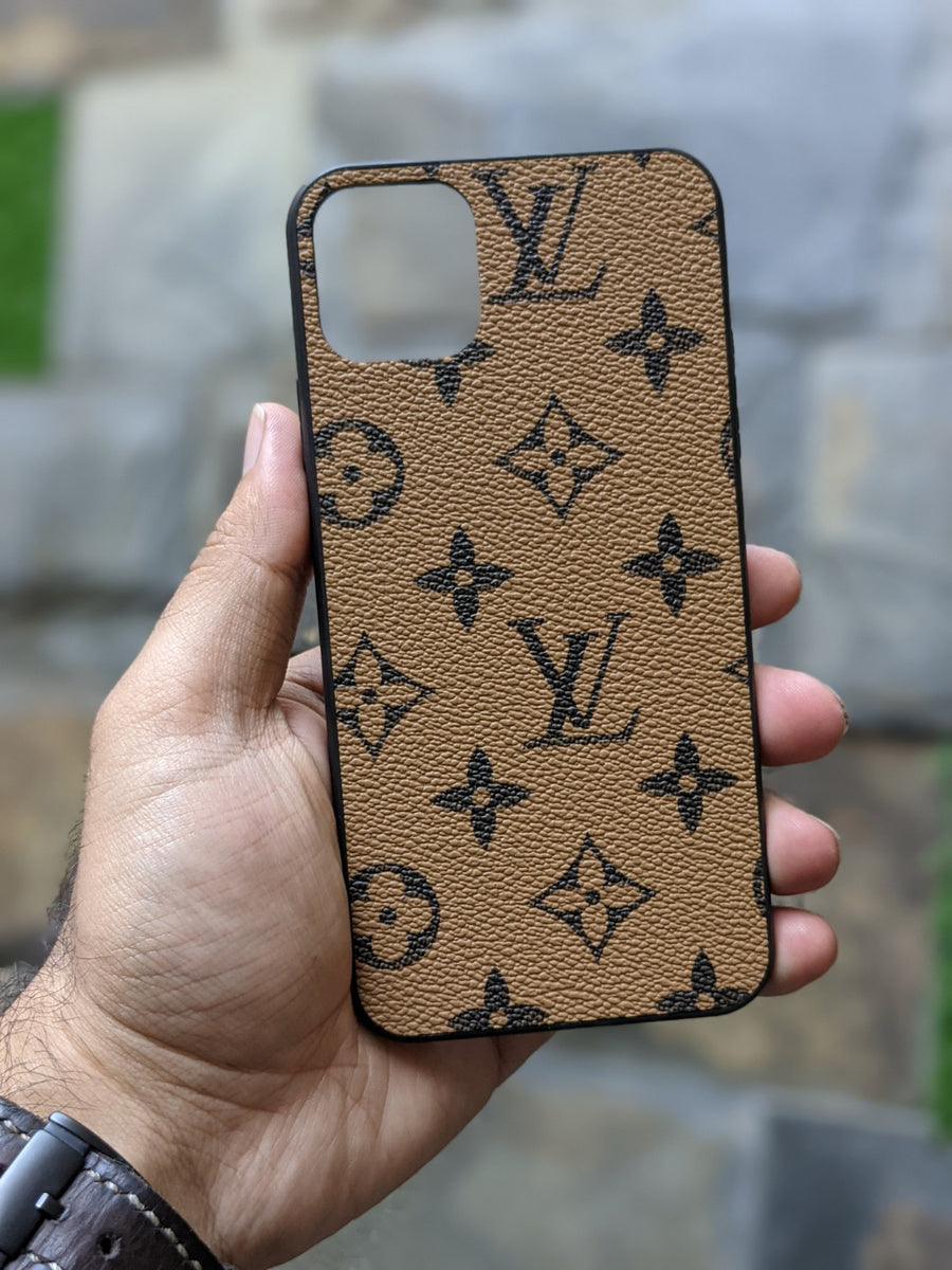 iPhone 11 - LV leather texture case - Brown –