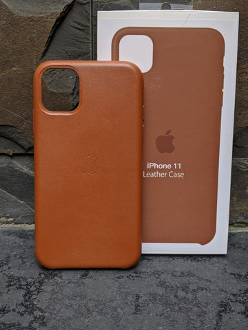 Official Leather Case for iPhone 11 Saddle Brown