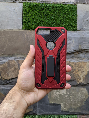 iPhone 7/8 Plus Armor Hybrid Shockproof Case - Red