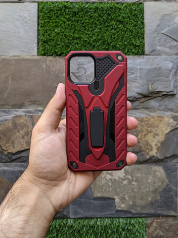 iPhone 11 Pro Armor Hybrid Shockproof Case - Red
