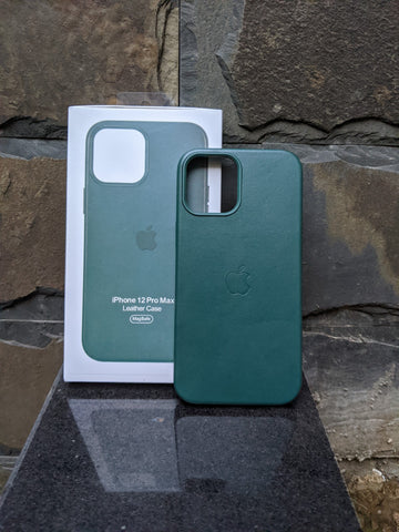 iPhone 12 Pro Max Leather Case - Midnight Green