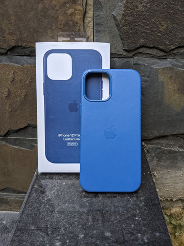 iPhone 12 / 12 Pro Leather Case - Blue