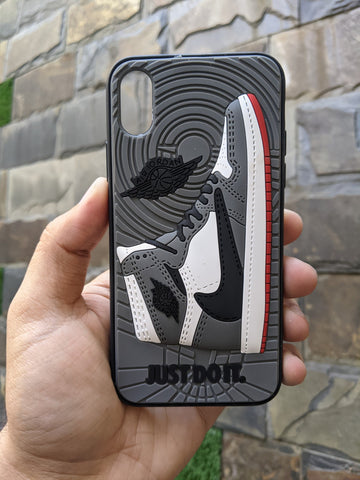 iPhone X / Xs  Nike Air Jordan Embossed Shoe Case - Grey