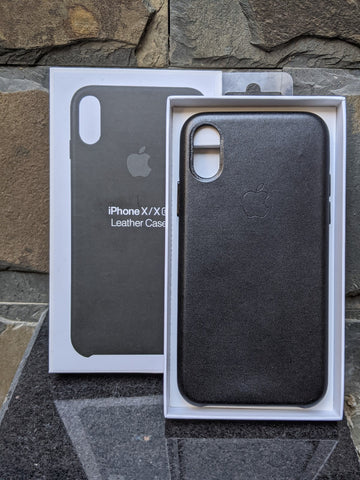 iPhone X / Xs Official Leather Case - Black