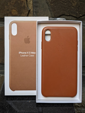 iPhone XMax/ XsMax Official Leather Case - Saddle Brown