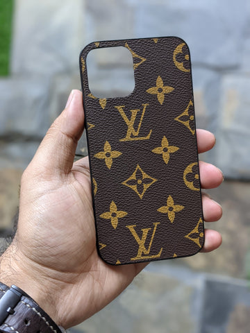 iPhone 11 - LV leather texture case - Brown